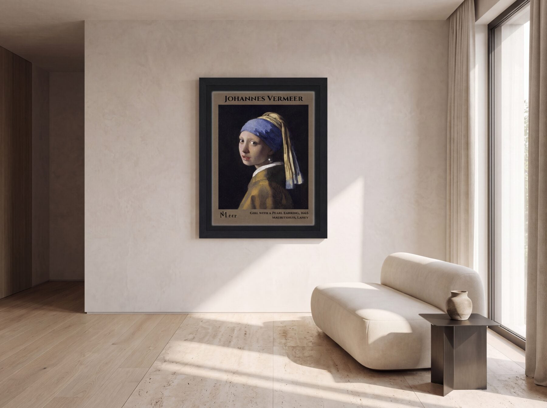 Premium framed canvas in an exceptional interior